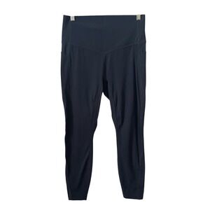 Halara Womens High Waisted Leggings Navy Blue Side Pockets Large